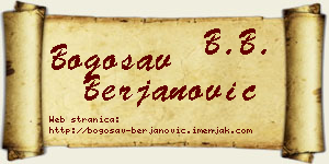 Bogosav Berjanović vizit kartica